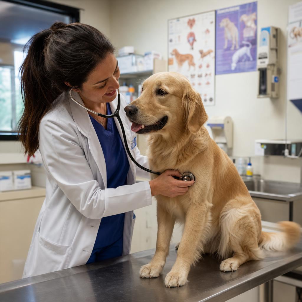 Pet com veterinário em teleconsulta
